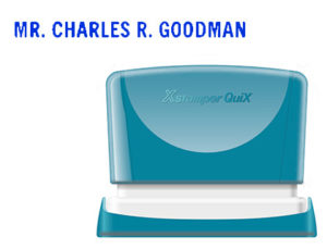 SELLO X’STAMPER QUIX PERSONALIZABLE COLOR AZUL MEDIDAS 4X60 MM Q-05