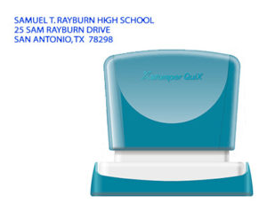 SELLO X’STAMPER QUIX PERSONALIZABLE COLOR AZUL MEDIDAS 14X60 MM Q-14