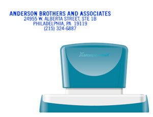 SELLO X’STAMPER QUIX PERSONALIZABLE COLOR AZUL MEDIDAS 16X83 MM Q-26