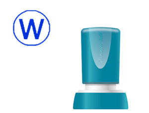 SELLO X’STAMPER QUIX PERSONALIZABLE COLOR AZUL REDONDO DIAMETRO 20 MM Q-34
