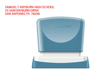 SELLO X’STAMPER QUIX PERSONALIZABLE COLOR ROJO MEDIDAS 14X60 MM Q-14
