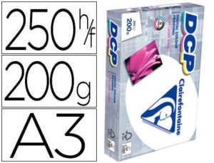 PAPEL FOTOCOPIADORA CLAIREFONTAINE DIN A3 200 GR PAQUETE DE 250 HOJAS