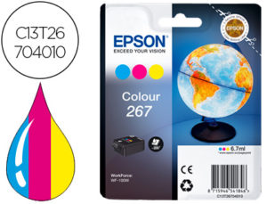 INK-JET EPSON T267 WF-100W TRICOLOR 200 PAGINAS