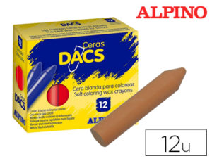 LAPICES CERA DACS UNICOLOR MARRON CAJA DE 12 UNIDADES