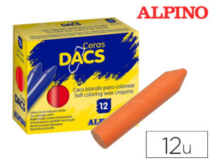 LAPICES CERA DACS UNICOLOR NARANJA CAJA DE 12 UNIDADES