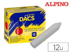 LAPICES CERA DACS UNICOLOR PLATA CAJA DE 12 UNIDADES