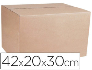 CAJA DE EMBALAR MARRON Q-CONNECT DOBLE CANAL 420X200X300 MM