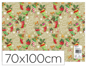 PAPEL FANTASIA ANCOR NAVIDAD 70 X 100 CM 80 GR MODELO 19