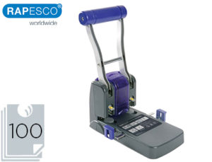 TALADRADOR RAPESCO P1100 NEGRO / MORADO 2 TALADROS GRAN CAPACIDAD 100 HOJAS