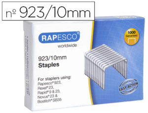 GRAPAS RAPESCO GALVANIZADA 923/10 CAJA DE 1000 UNIDADES