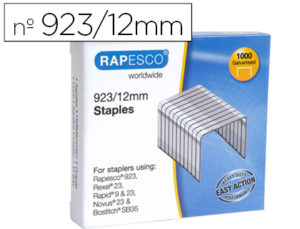 GRAPAS RAPESCO GALVANIZADA 923/12 CAJA DE 1000 UNIDADES