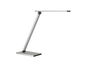 LAMPARA DE ESCRITORIO UNILUX TERRA LED TACTIL DOBLE ARTICULACION GRIS METALIZADO 38X30X18 CM