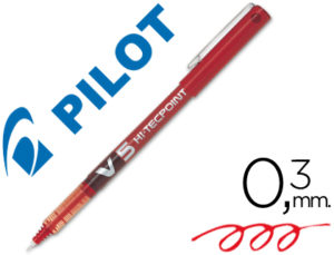 ROTULADOR PILOT PUNTA AGUJA V-5 ROJO 0.5 MM