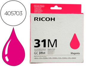 TONER RICOH GC31MH AFICIO GX E5550 / GX E7700N MAGENTA 4000 PAGINAS