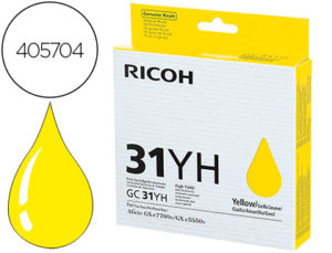 TONER RICOH GC31YH AFICIO GX E5550 / GX E7700N AMARILLO 4000 PAGINAS