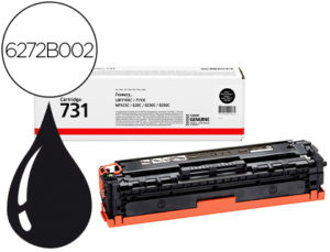 TONER CANON 731 BK I-SENSYS LBP7100CN / LBP7110CW / MF623CN / MF628CW / MF8230CN / MF8280CW NEGRO 1400 PAGINAS