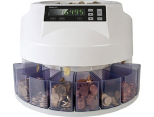 CONTADOR Y CLASIFICADOR DE MONEDAS SAFESCAN 1250EUR VELOCIDAD 200 MONEDAS / MINUTO CAPACIDAD 500 MONEDAS