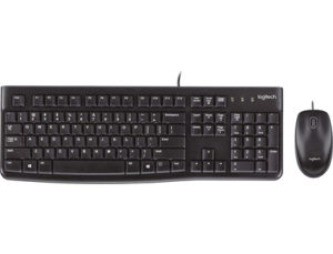 SET TECLADO + RATON LOGITECH MK120 USB CON CABLE NEGRO