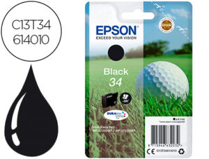 INK-JET EPSON 34 WORKFORCE PRO WF-3720 / WF-3720DWF / WF-3725DWF NEGRO 350 PAGINAS