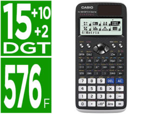 CALCULADORA CASIO FX-991SPX II CLASSWIZZ CIENTIFICA 576 FUNCIONES 9 MEMORIAS 15+10+2 DIGITOS CODIGO QR CON TAPA