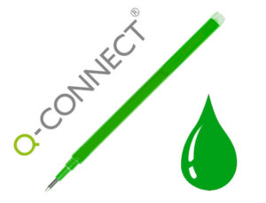 RECAMBIO BOLIGRAFO Q-CONNECT RETRACTIL KF11060 BORRABLE VERDE CAJA DE 3 UNIDADES
