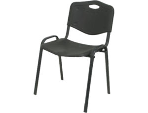 SILLA APILABLE Q-CONNECT ESTRUCTURA METAL ASIENTO RESPALDO PVC ERGONOMICA 810X480MMX420 MM COLOR NEGRO