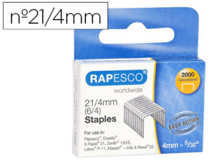 GRAPAS RAPESCO GALVANIZADA 21/4 TIPO 6/4 CAJA DE 2000 UNIDADES