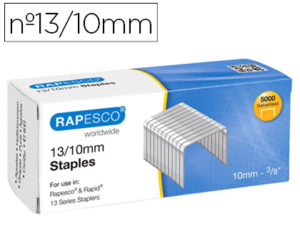 GRAPAS RAPESCO GALVANIZADA 13/10 CAJA DE 5000 UNIDADES