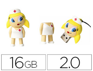 MEMORIA USB TECHONETECH FLASH DRIVE 16 GB 2.0 ENFERMERA KITTY