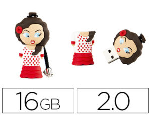 MEMORIA USB TECHONETECH FLASH DRIVE 16 GB 2.0 FLAMENCA SEVILLANA