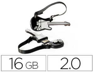 MEMORIA USB TECHONETECH FLASH DRIVE 16 GB 2.0 GUITARRA BLACK&WHITE ONE