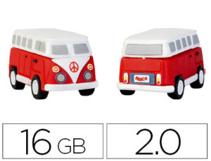 MEMORIA USB TECHONETECH FLASH DRIVE 16 GB 2.0 HIPPY VAN BANG CAMPER