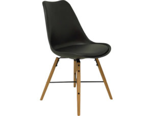 SILLA APILABLE Q-CONNECT ESTRUCTURA METAL IMITACION MADERA ASIENTO ACOLCHADO RESPALDO PVC 680X300X500 MM NEGRA