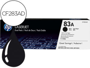 TONER HP LASERJET PRO 83A MFP M125 M127 M201 M225 NEGRO PACK DE 2 UNIDADES 1500 PAGINAS