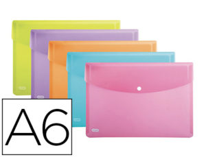 CARPETA ELBA URBAN DOSSIER BROCHE POLIPROPILENO DIN A6 PACK DE 5 COLORES SURTIDOS