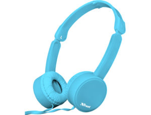AURICULAR TRUST NANO PLEGABLE LONGITUD CABLE 1,1 M CON MICROFONO Y BOTON CONTROL CONEXION JACK 3.5 MM COLOR