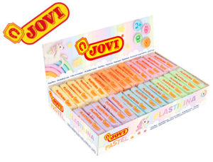 PLASTILINA JOVI 70 SURTIDA TAMAÑO PEQUEÑO 50 G COLORES PASTEL CAJA DE 30 UNIDADES