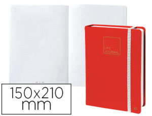 LIBRETA QUO VADIS LIFE JOURNAL INFINITE DOTS PUNTOS 15X21 CM 224 HOJAS TAPA SIMILPIEL ROJO