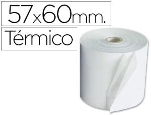 ROLLO SUMADORA EXACOMPTA TERMICO 57 MM X 60 MM 55 G/M2 SIN BISFENOL A