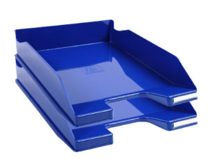 BANDEJA SOBREMESA EXACOMPTA COMBO 2 CLASSIC AZUL 347X255X65 MM