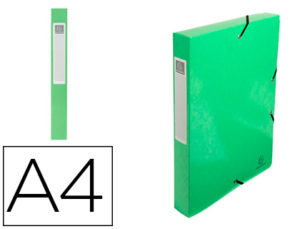 CARPETA DE PROYECTO EXACOMPTA IDERAMA CARTON LUSTRADO PLASTIFICADO DIN A4 LOMO 40 MM VERDE ANIS