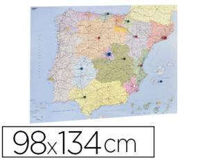 MAPA MURAL FAIBO ESPAÑA Y PORTUGAL AUTONOMICO PLASTIFICIADO ENROLLADO 98X134 CM