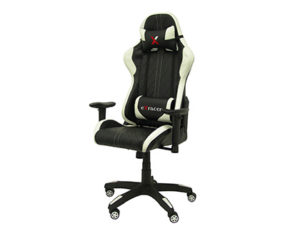 SILLA Q-CONNECT GAMING CHAIR GIRATORIA SIMILPIEL REGULABLE EN ALTURA NEGRA 1200+80X670X670 MM