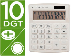 CALCULADORA CITIZEN SOBREMESA SDC-810 NRWHE 10 DIGITOS 124X102X25 MM BLANCO