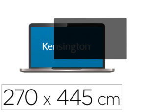 FILTRO PARA PANTALLA KENSINGTON PRIVACIDAD 15,6″ EXTRAIBLE 2 VIAS PANORAMICO 16:9 270X445 MM