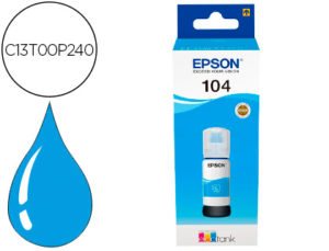 TINTA EPSON ECOTANK 104 ET-2710 / 2711 / 2712 / 2720 / 2726 / 4700 CIAN 7500 PAGINAS