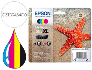 INK-JET EPSON 603XL XP-2100 / 2105 / 3100 / 4100 / WF-2810 / 2830 / 2835 / 2850 MULTIPACK 4 COLORES NEGRO