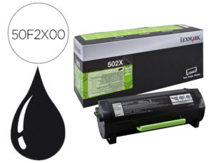 TONER LEXMARK 502XáMS410 / MS510 / MS610 NEGRO 10000 PAGINAS