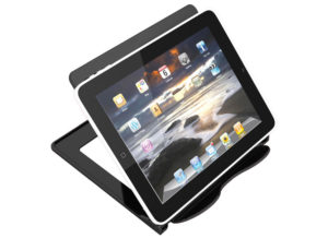 SOPORTE DEFLECTO PARA TABLET 7» PLEGABLE Y COMPACTO CON BASE ANTIDESLIZANTE 185X150X200MM