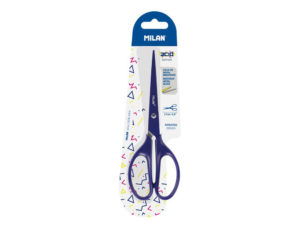 TIJERA OFICINA MILAN ACID AZUL 17 CM EN BLISTER